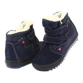 Ren But Cizme cu membrană velcro 1541 albastru marin roz 4