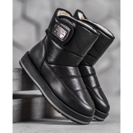 SHELOVET Cizme de zăpadă cu sclipici negru 1