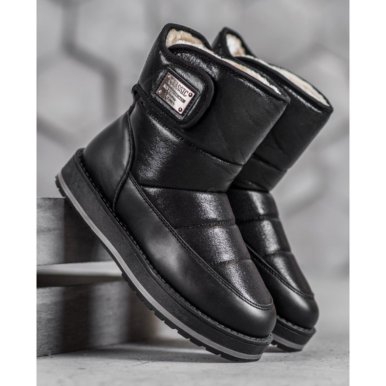 SHELOVET Cizme de zăpadă cu sclipici negru 1