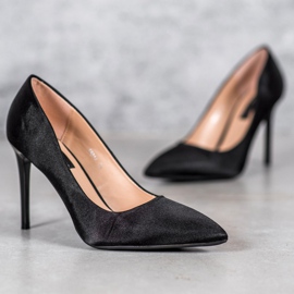 SHELOVET Știfturi din satin negru 1