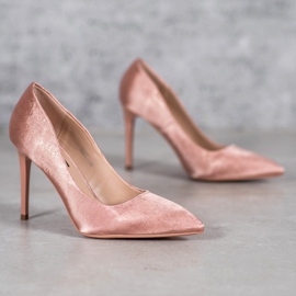 SHELOVET Știfturi din satin roz 1