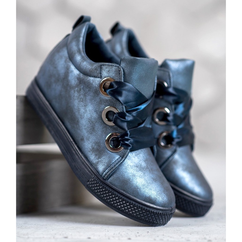 New Tlck Pantofi legați cu o panglică albastru 1