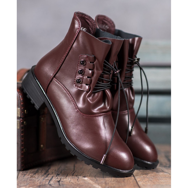 Groto Gogo Cizme cu nervuri roșu 1 Groto Gogo Cizme cu nervuri roșu 1