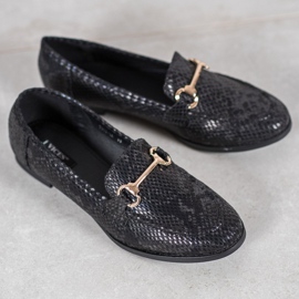 Mocasini Snakes Print VICES negru 3