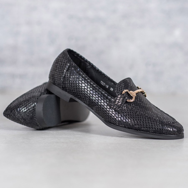 Mocasini Snakes Print VICES negru 1