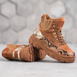 Cizme VICES cu șiret maro 2