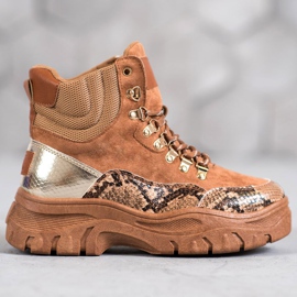 Cizme VICES cu șiret maro 1