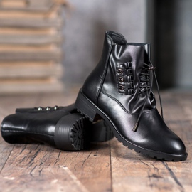 Groto Gogo Cizme cu nervuri negru 1