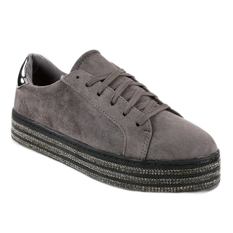 Adidași de damă gri ornate G280 1 Adidași de damă gri ornate G280 1