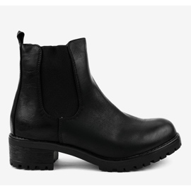 Cizme negre pe stâlp cu un Z105 elastic negru 2