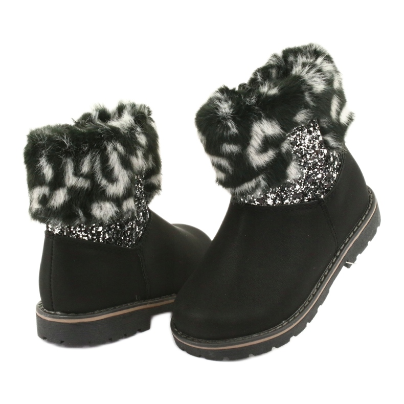 American Club Cizme negre americane pentru fete GC45 negru gri 3