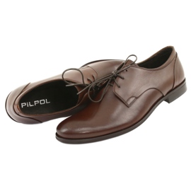 Pantofi de piele masculi Pilpol 1609 maro maro 4