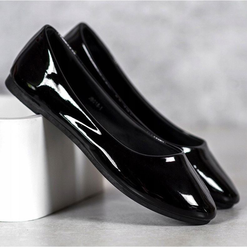 Balerini VICES lăcuite negru 1