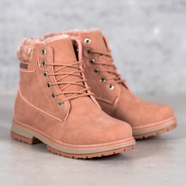 SHELOVET Cizme de drumeție cu blană roz 1