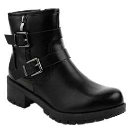 Cizme negre cu catarame 9996-5 negru 1 Cizme negre cu catarame 9996-5 negru 1