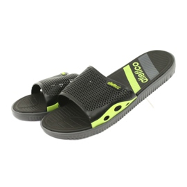 Papuci bărbați negri pentru piscina Atletico negru verde 2
