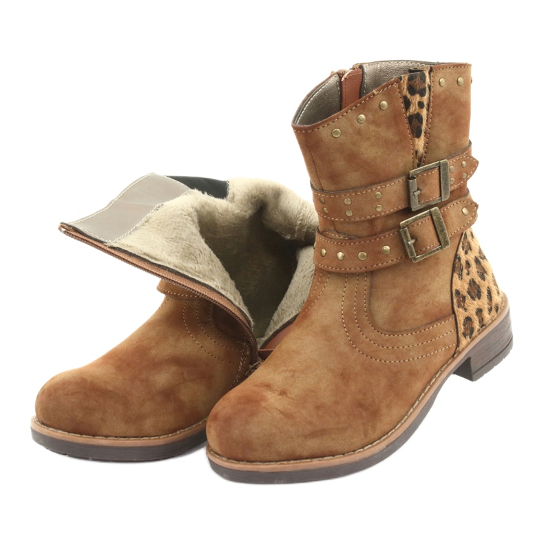 Cizme de panteră maro American Club 5