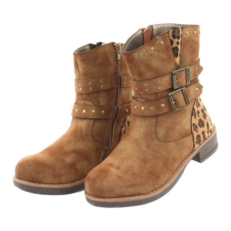 Cizme de panteră maro American Club 3