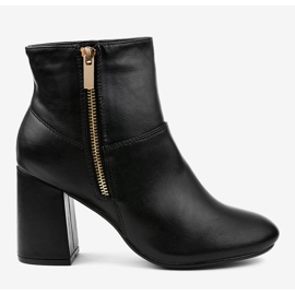 Ghete negre cu fermoar 7755N negru 2