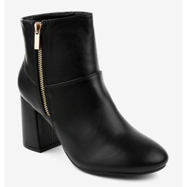 Ghete negre cu fermoar 7755N negru 1