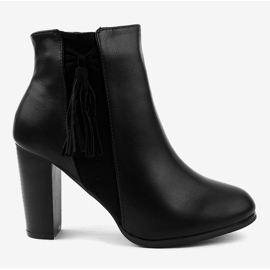 Ghete negre cu franjuri F880 negru 2