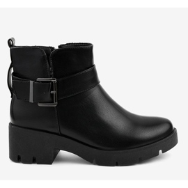 DGLJ-1 cizme plate negre negru 2
