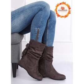 Cizme gri Wedge H8120 Gris 1