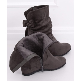 Cizme gri Wedge H8120 Gris 2