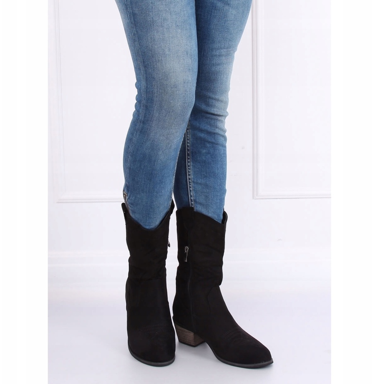 Cizme de cowboy negre CM-9M1-1 negre negru 1 Cizme de cowboy negre CM-9M1-1 negre negru 1