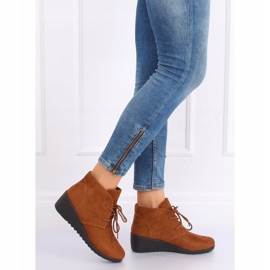 Cizme cu cordon camel E3265 Camel maro 1