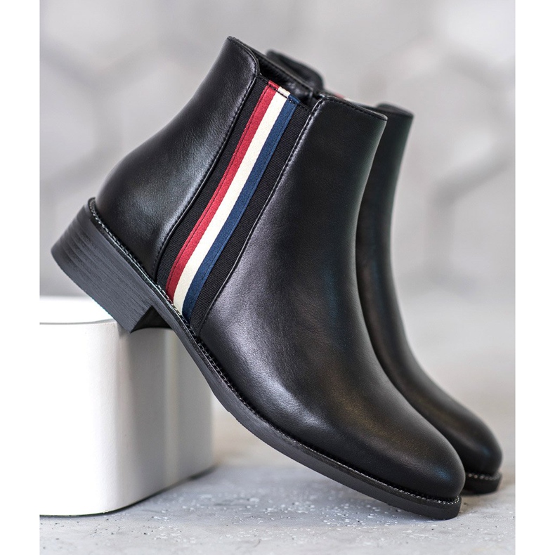 Filippo Cizme cu centură decorativă negru 1