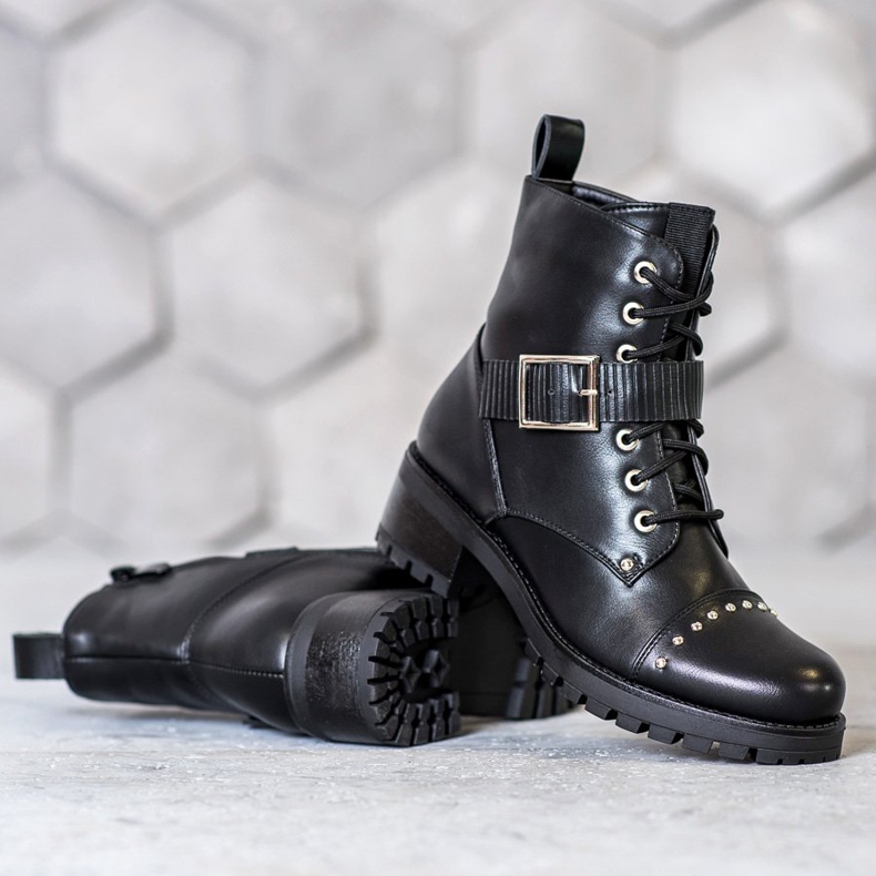 Seastar Muncitori cu cataramă decorativă negru 1