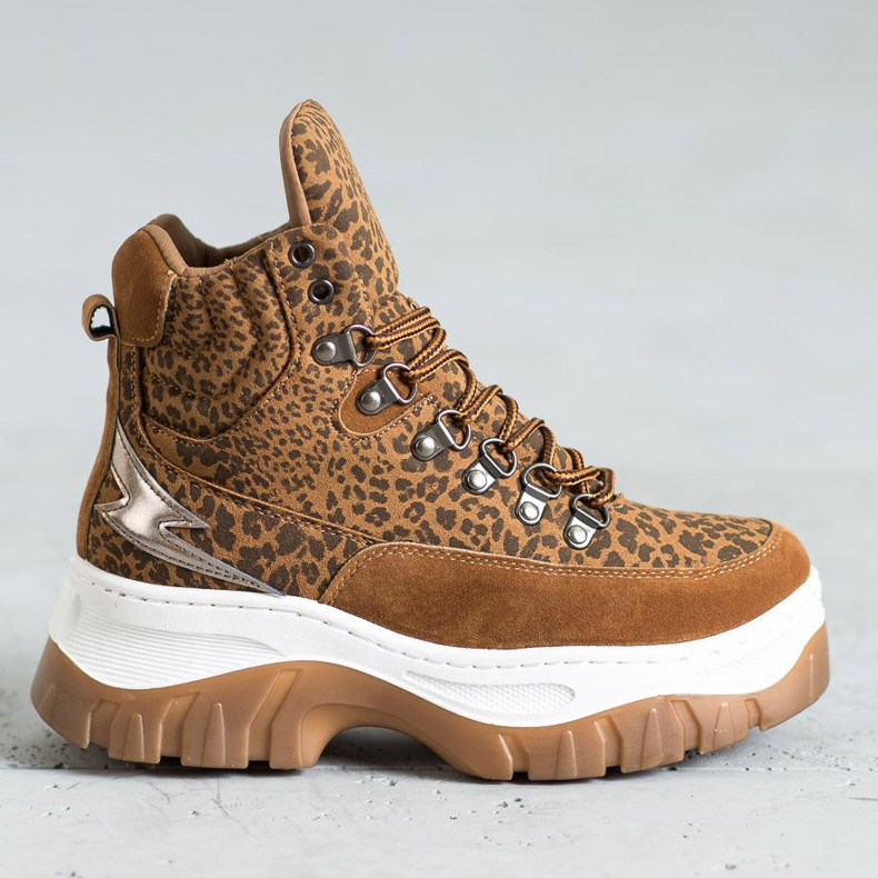 Seastar Cizme la modă cu dantelă maro 2 Seastar Cizme la modă cu dantelă maro 2