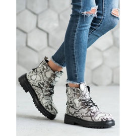 SHELOVET Trappers cu șiret alb multicolor 2
