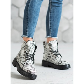 SHELOVET Trappers cu șiret alb multicolor 3