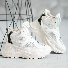 Ghete de moda sportive alb gri 1