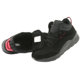 Pantofi sport pentru bărbați McKey High Black Suede 1068 negru 5