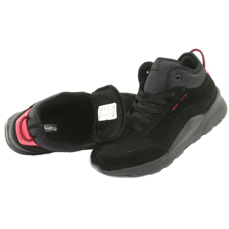 Pantofi sport pentru bărbați McKey High Black Suede 1068 negru 5