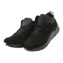Pantofi sport pentru bărbați McKey High Black Suede 1068 negru 3