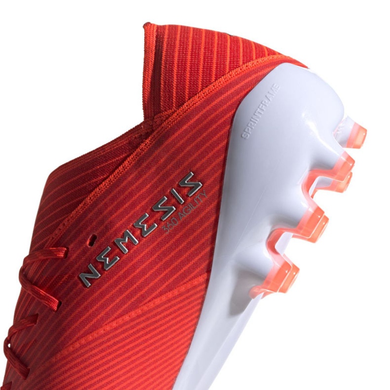 Ghete de fotbal Adidas Nemeziz 19.1 Ag M EF8857 roșu roșu 1