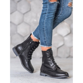 Super Me Cizme înalte cu piele ecologică negru 2