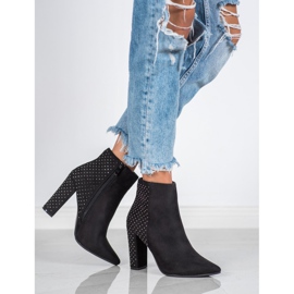Seastar Ghete din piele de căprioară cu zirconiu cubic negru 2