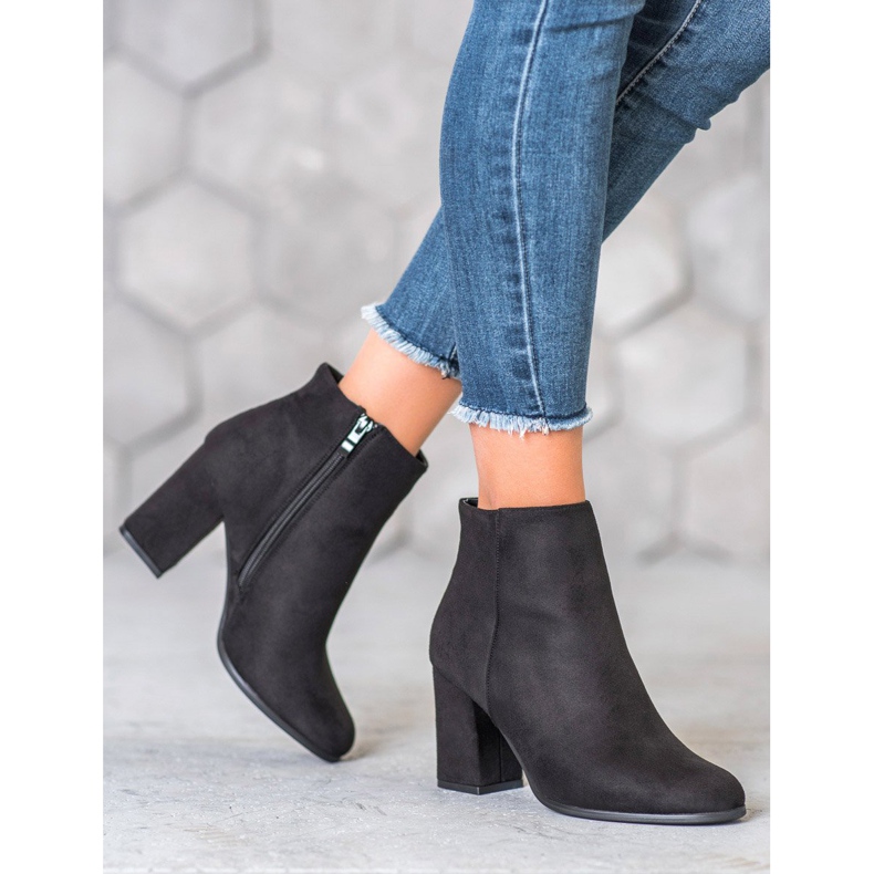 Marquiz Cizme negre din piele intoarsa negru 2 Marquiz Cizme negre din piele intoarsa negru 2