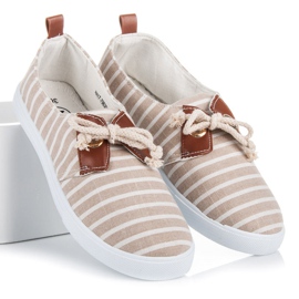 Mckeylor Adidași cu nervuri maro 1