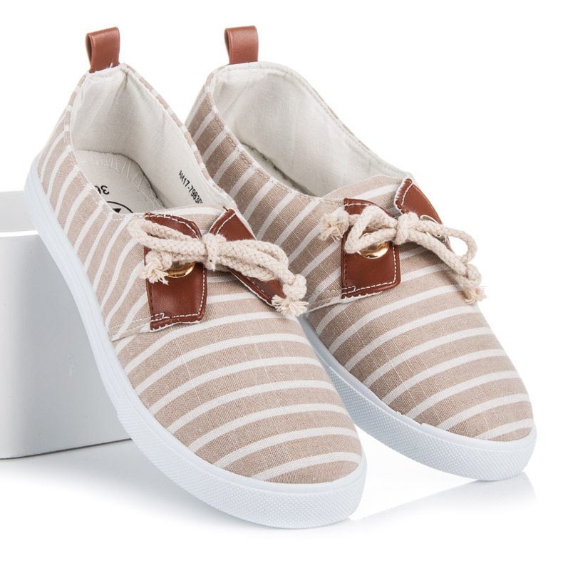 Mckeylor Adidași cu nervuri maro 1