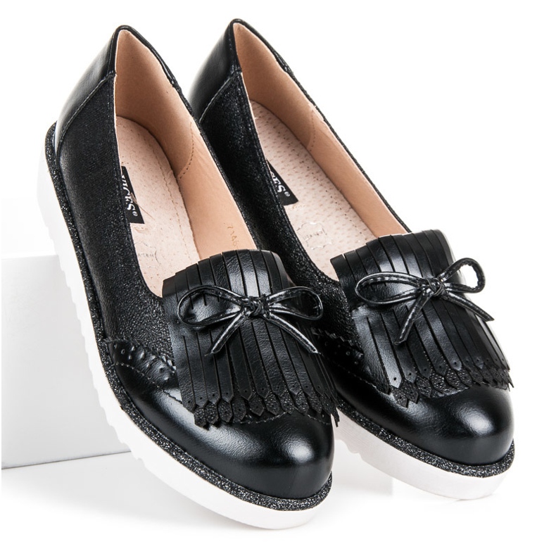 Mocasini pe platforma VICES negru 1