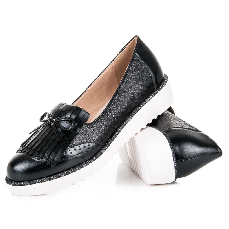 Mocasini pe platforma VICES negru 2