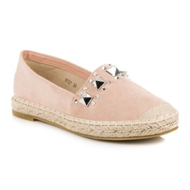 Coura Espadrile pudrate roz 2