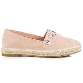 Coura Espadrile pudrate roz 1