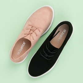 Pantofi din piele neagră negru 1